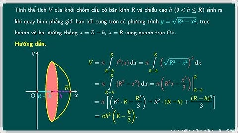 Thể tích khối chỏm cầu