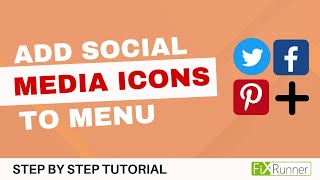 how to add social media icons to wordpress menus