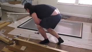 Elite Screens 100 inch CineGrey 3D Projector Screen Review Installation and Demo