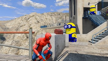 GTA 5 Funny/Crazy Jump Compilation (GTA V Spider Man Fails Funny Moments)