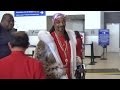 Snoop Dogg Wears Extravagant Fur And Gold, Gives Shot Out To Leonard Nimoy At LAX