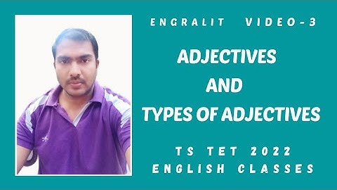 TS TET English Grammar Classes | Adjectives and Types | Engralit | by Balaji | Video-3 |