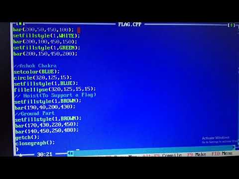 C++ program drow the flag in graphics