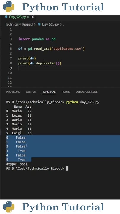 Identify & Drop Duplicate Rows With Pandas | Python Tutorial - YouTube