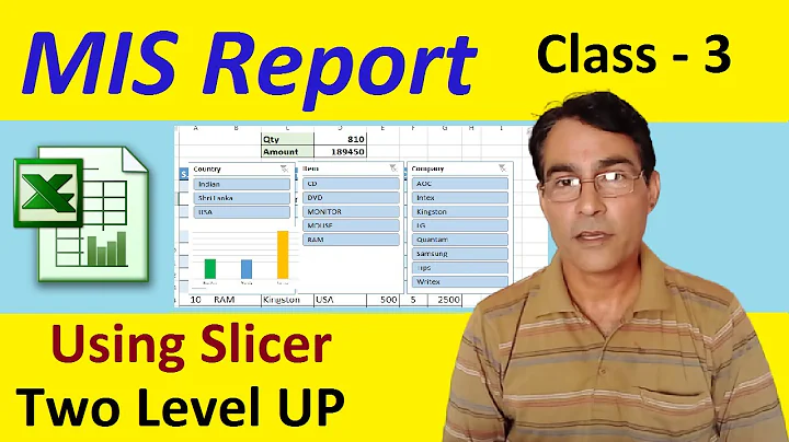MIS Report in Excel Class - 3 | How to create MIS Report using Slicer | How to use Slicer in excel