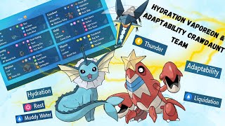 HYDRATION VAPOREON & ADAPTABILITY CRAWDAUNT ARE THE BEST - Pokemon Scarlet & Violet VGC Regulation F