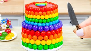 Funny Mini Colorful Fondant Cake 🌈 Amazing KITKAT Cake 🍫 Rainbow KitKat Cake