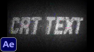 3D CRT TEXT - After Effects Tutorial