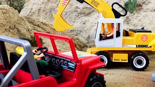 Rescue Man With Police Car and Fire Truck From House Fire | Toy Car Story