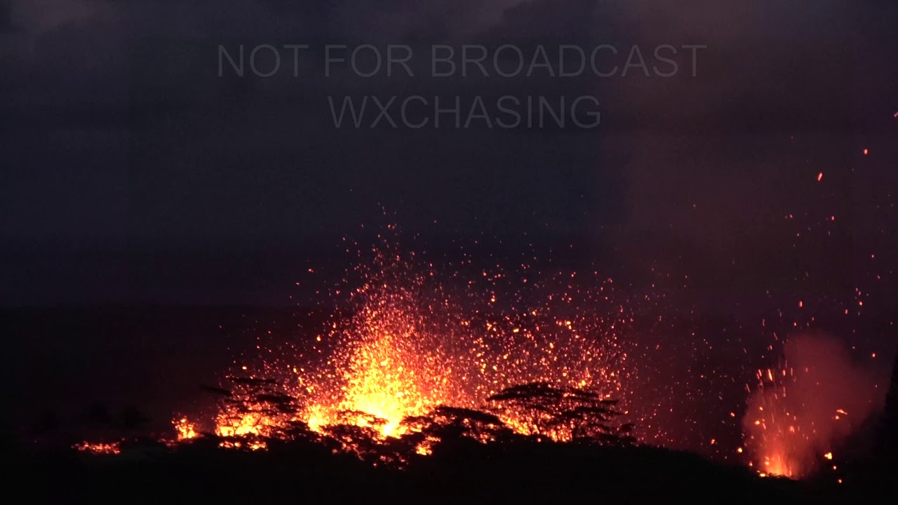 Hawaii's Kilauea volcano erupts with dramatic lava fountains