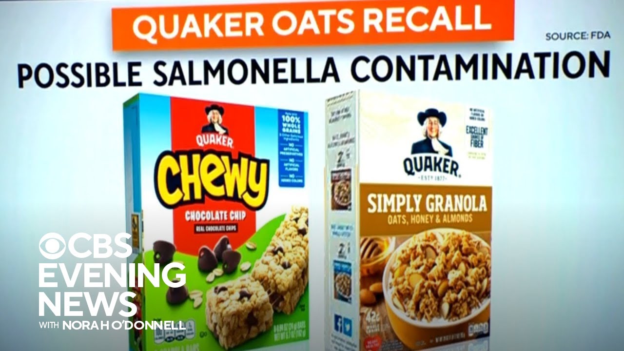 Quaker Oats expands list of products recalled for salmonella risk ...