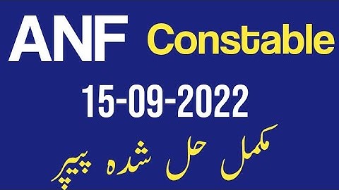 anf constable solved paper -anf constable today solved paper 2022-Today ANF constable solved paper