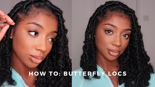 How To: Butterfly Distressed Locs For Beginner - SUPER FAST!