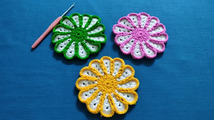 Easy Crochet Flower Coaster Tutorial