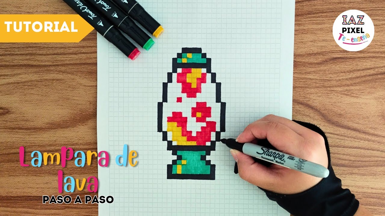 Como pintar una LÁMPARA DE LAVA en PIXEL ART – Tutorial paso a paso # ...