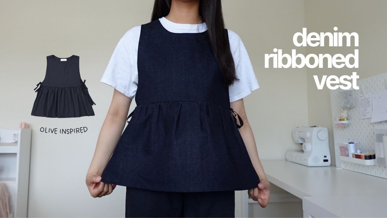 Sewing a Ribboned Tie Vest, sewing vlog 