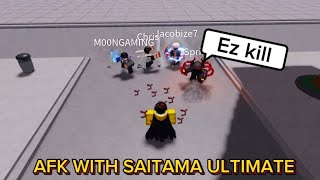 Pretending to be AFK with Saitamas ultimate in the strongest battle grounds!