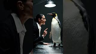 #INTERROGATION ROOM CHAOS,#Officer Sak Penguin#Where were you last night? #Who are you working for?