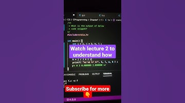 What is the output of the above C program? #shorts