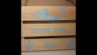 Diy A $1.00 Wood Sign From Family Dollar & Dollar Tree Stencils #youtube #shorts #diy #summer #art