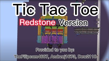 We made Tic Tac Toe with Redstone! (Showcase)