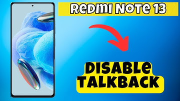 Disable talkback Redmi Note 13 pro || How to turn off talkback || Talkback options