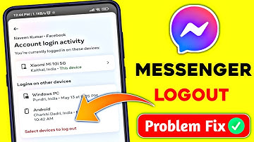 Messenger se logout kaise kare 2024||  how to logout from facebook Messenger in 2024