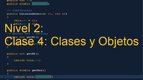 Tutoriales Java - Nv.2 - Metodologia de Programacion: Clase 4 - Clases y Objetos