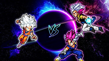 Hyper Goku OP (New) VS Vegito UEI OP & Gogeta UEI OP in Jump Force #mugen