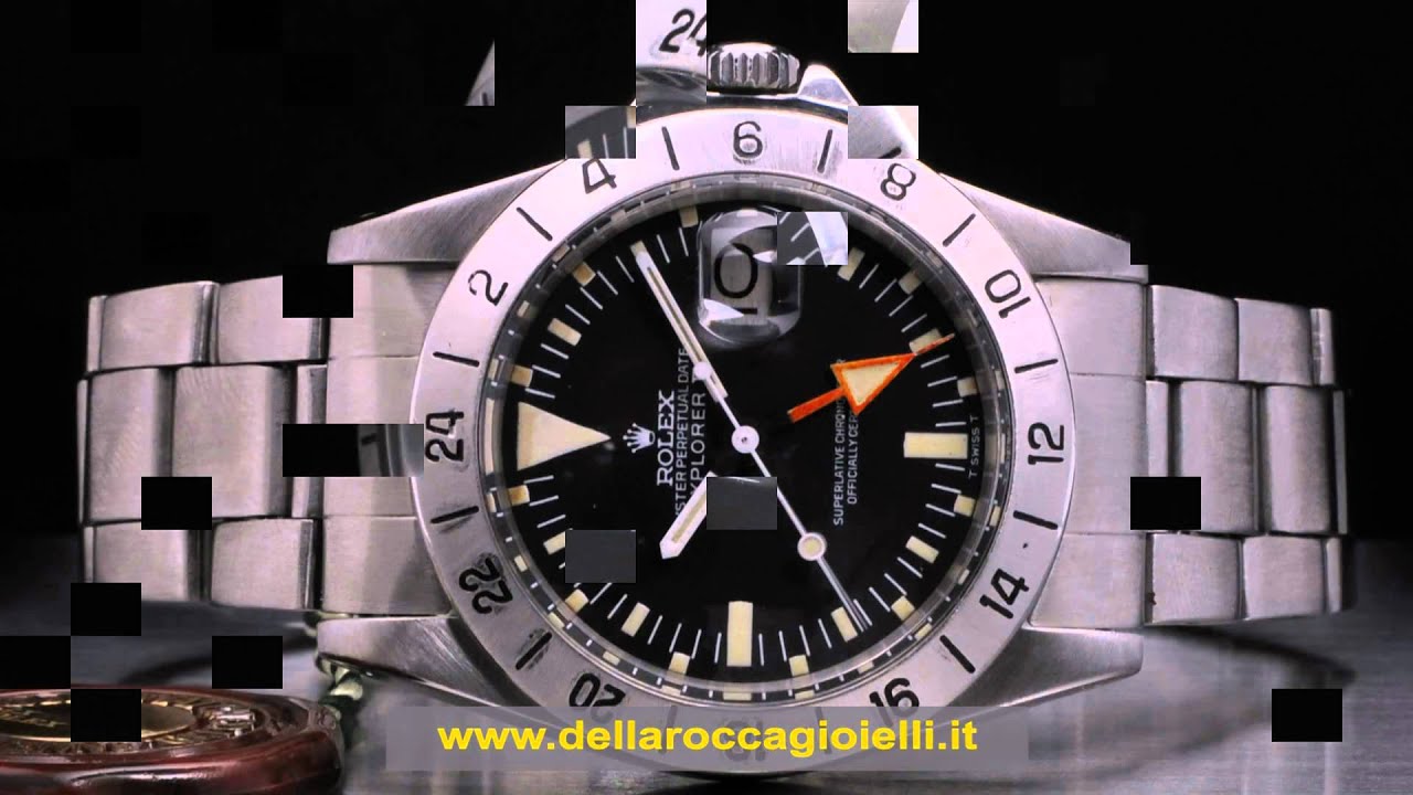 Rolex Freccione 1655 Rolex Explorer II Freccione Usati vendita Rolex Steve  Mcqueen - YouTube
