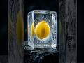 Golden Dust &amp; Frozen Lemon: The Art of the Slice 🧊🍋 #asmr#animation #slowmotion#chatgpt#visualart