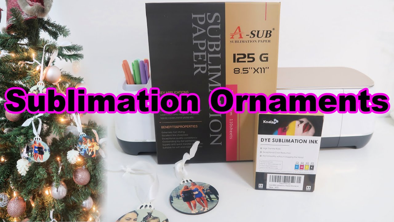 How to do sublimation ornaments (Sublimation on Cricut Design Space!) 