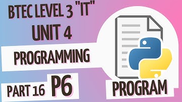 BTEC Level 3 IT - Unit 4 - Programming - Part 16 - B&C - P5 (PROGRAM SOLUTION)