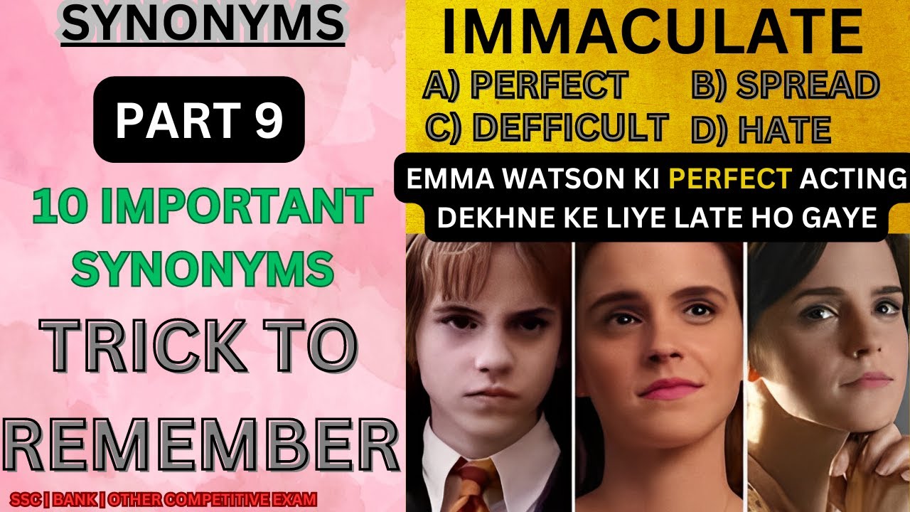 PART 9 SYNONYMS TRICK TO REMEMBER YouTube