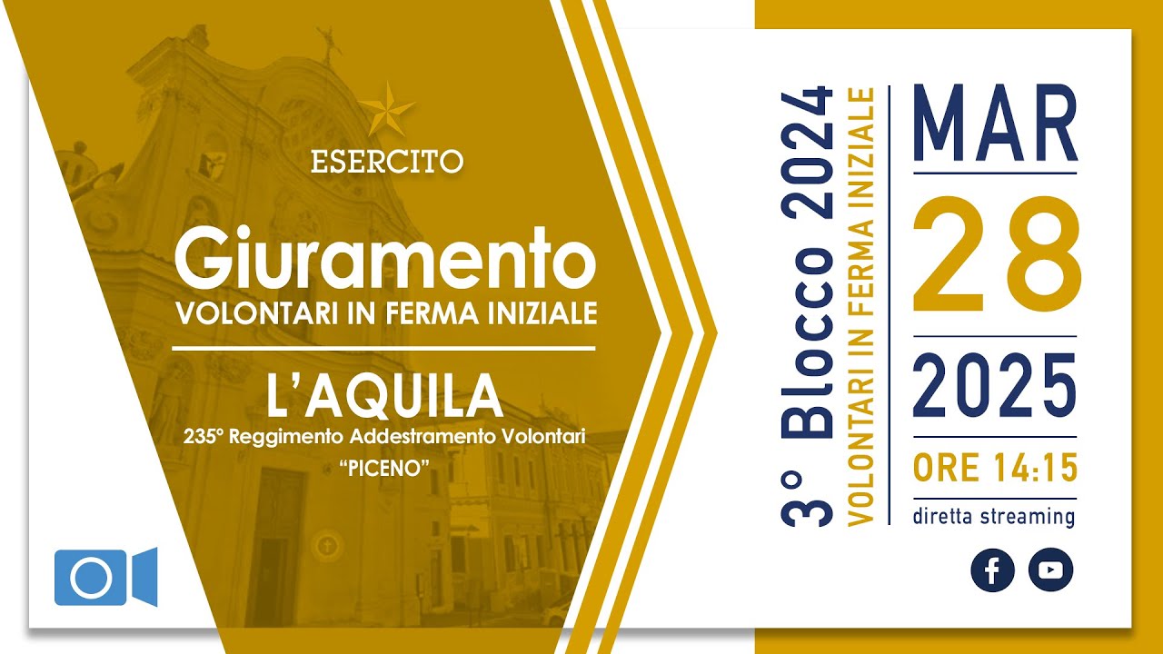 Cerimonia di Giuramento dei VFI del 235° RAV 
