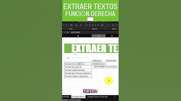 🔲Cómo extraer textos en Excel FUNCIÓN DERECHA📲 #excel #superexcel    #funcionesexcel  #shorts #yt