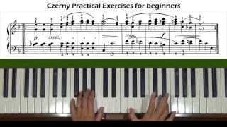 Czerny Practical Exercises for Beginners Op. 599, No. 42 Piano Tutorial