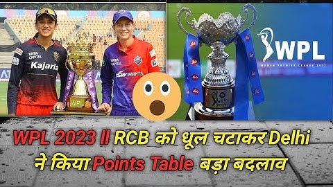 WPL 2023 Today Points Table l RCB vs DC After Match Point Table l WPL 2023 Points Table ll #wpl2023