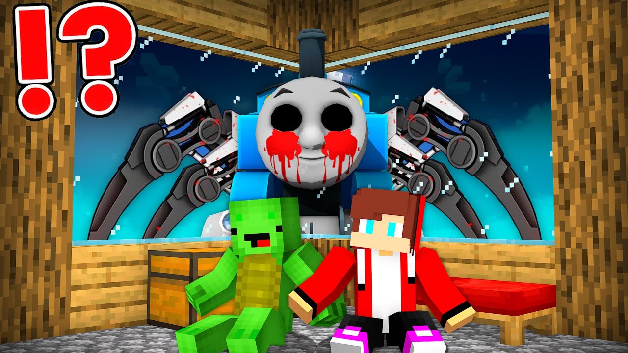 JJ and Mikey Hide From SCARY THOMAS MUTANT in Minecraft Maizen Family