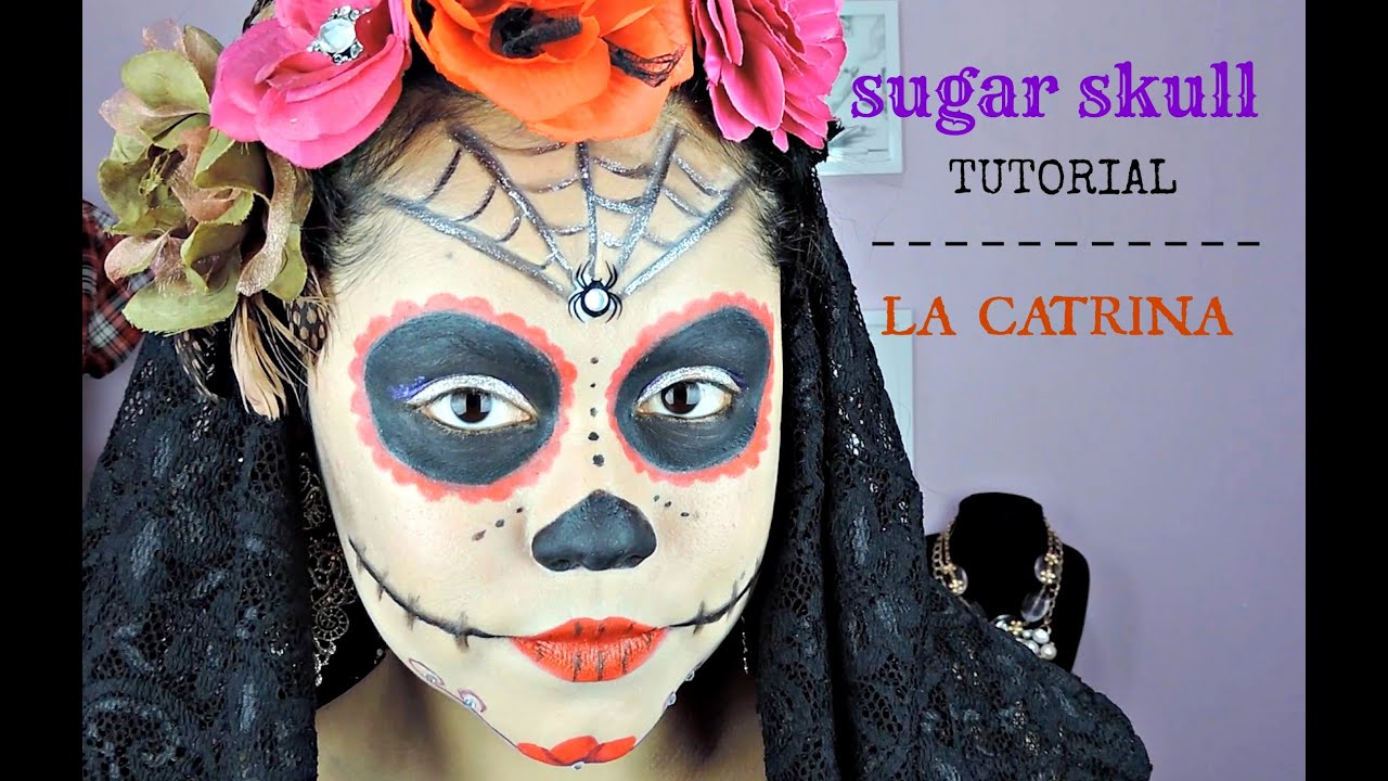 Easy Sugar Skull Makeup Tutorial La Catrina YouTube