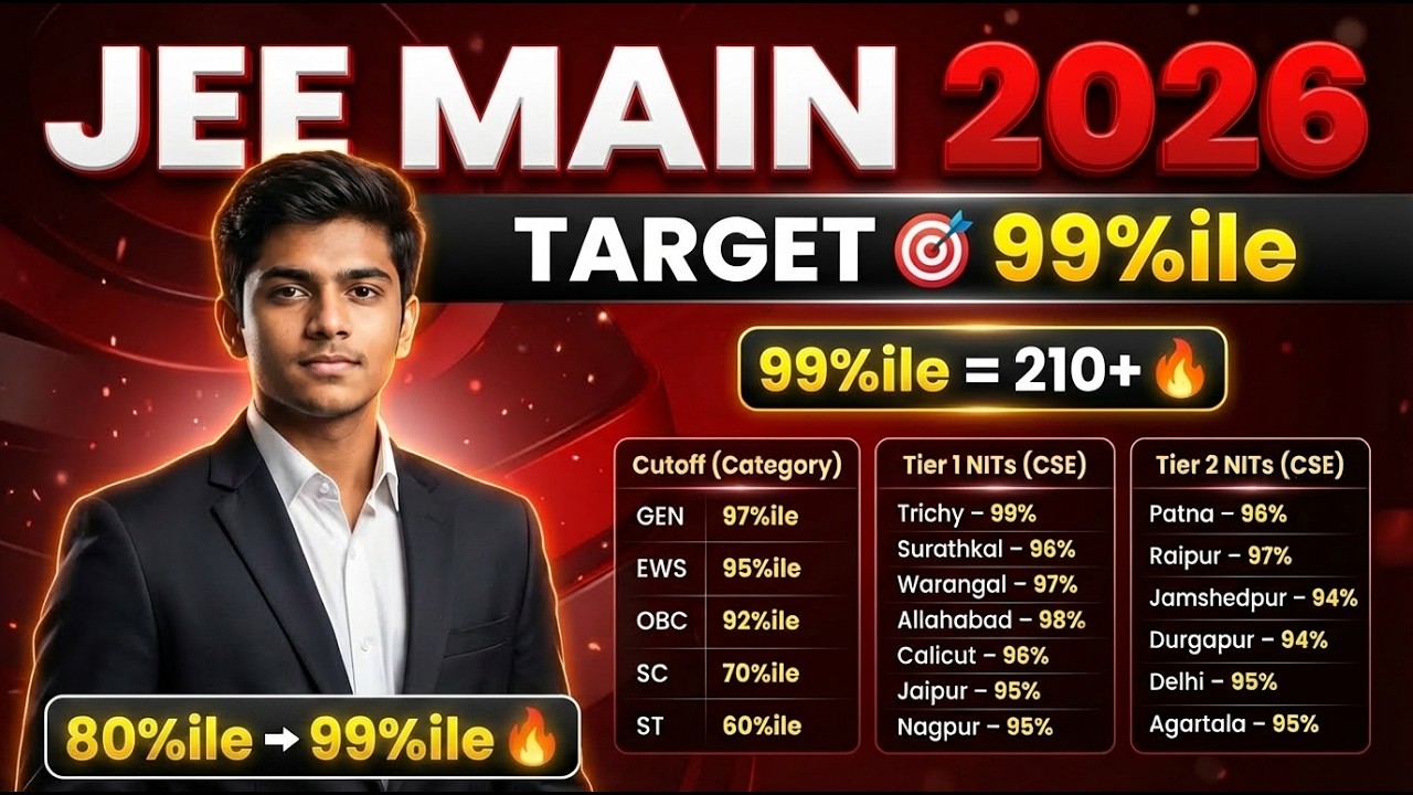 JEE Main 2026: Percentile vs NIT ( CSE ) Seat | 20 NIT at Low %ile 🤯 ...