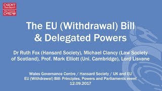 EU Withdrawal Bill - Delegated Powers panel discussion