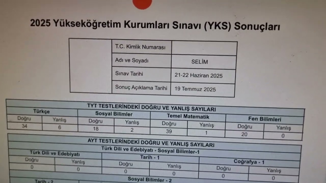 YKS 2025 SONUCUM | İlk 1000