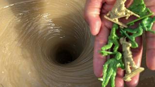 How to make mud whirlpool | small Statues dropping in muddy Water | latest Relaxing sound |😍😍 101
