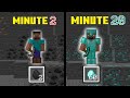 Finding 60 diamonds in 20 minutes in Minecraft!