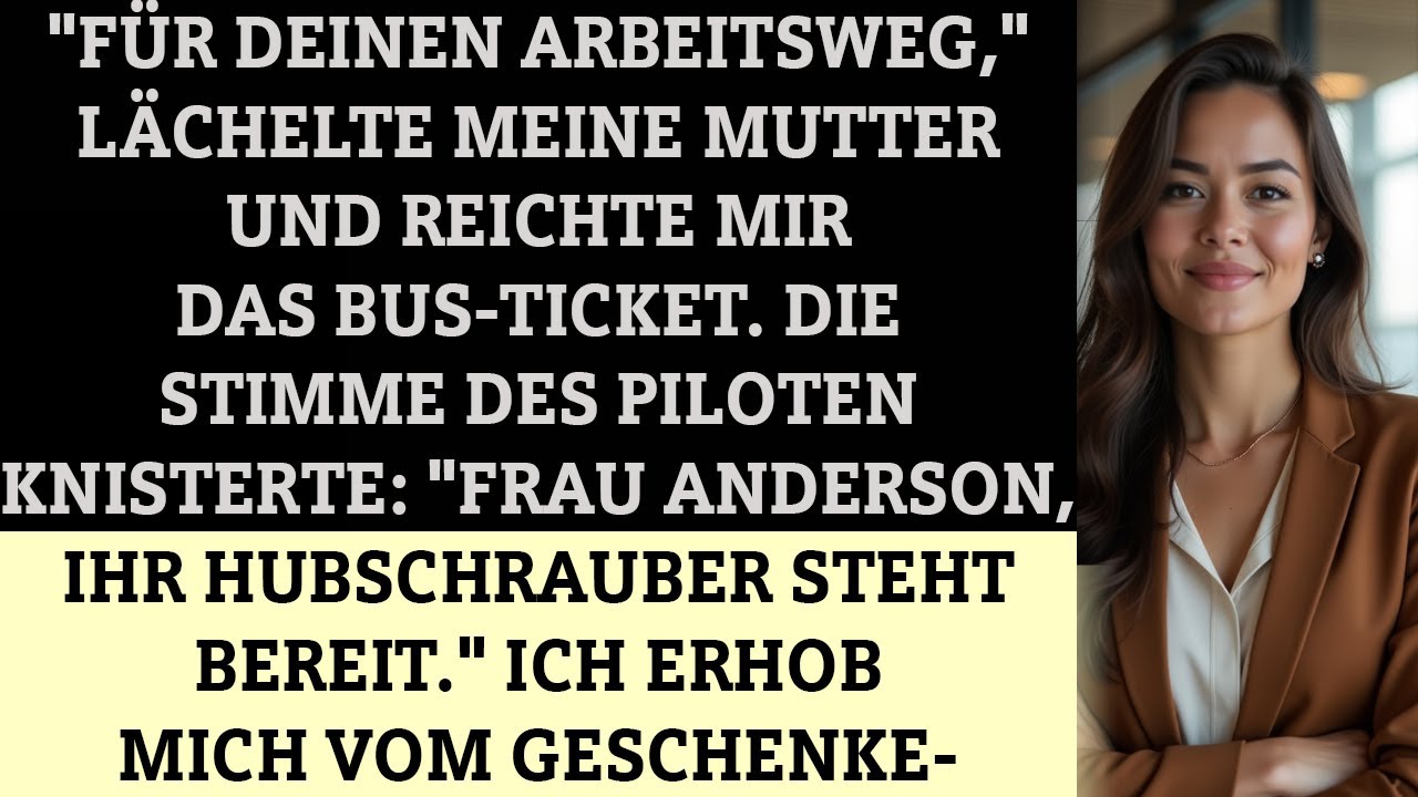 Zu Weihnachten schenkten sie mir eine Busfahrkarte – dann landete mein Hubschrauber.