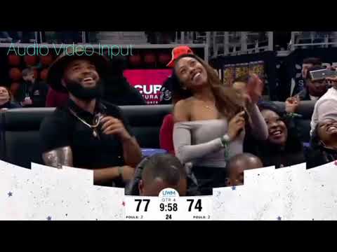 Girl breast pop out during dance cam at the  Detroit pistons game