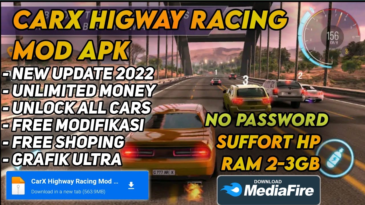 Update CarX Higway Racing Mod Apk Terbaru 2022 Version 1.74.6