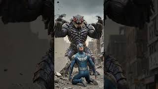 Monster war with super Hero
