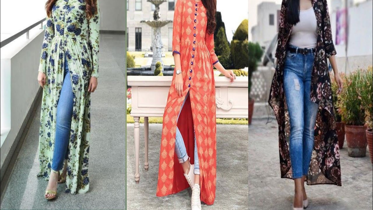 front slit kurti design for girls ll front slit kurti ideas ll - YouTube